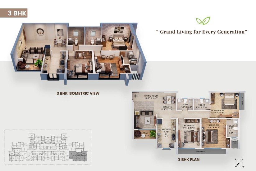 3 BHK Residences at Kasturi Van, Bhayandar (East)