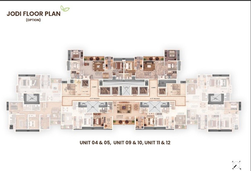 Jodi Floor Plan of Kasturi Van, Bhayandar (East)