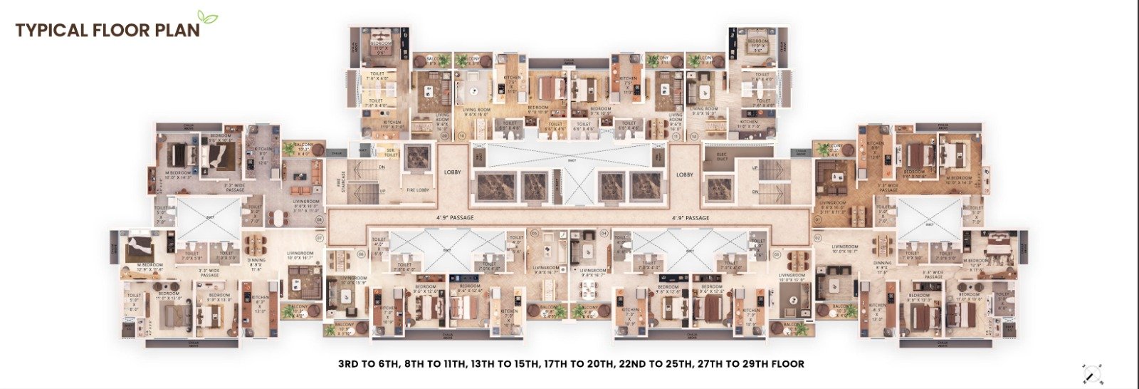 Typical Floor Plan of Kasturi Van, Bhayandar (East)